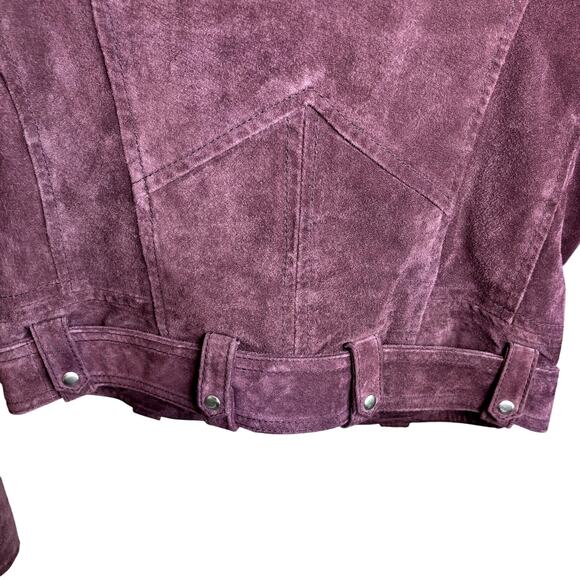 BlankNYC NWOT Plum/Purple Moto Suede Concert Festival Jacket Size XS - Picture 6 of 7